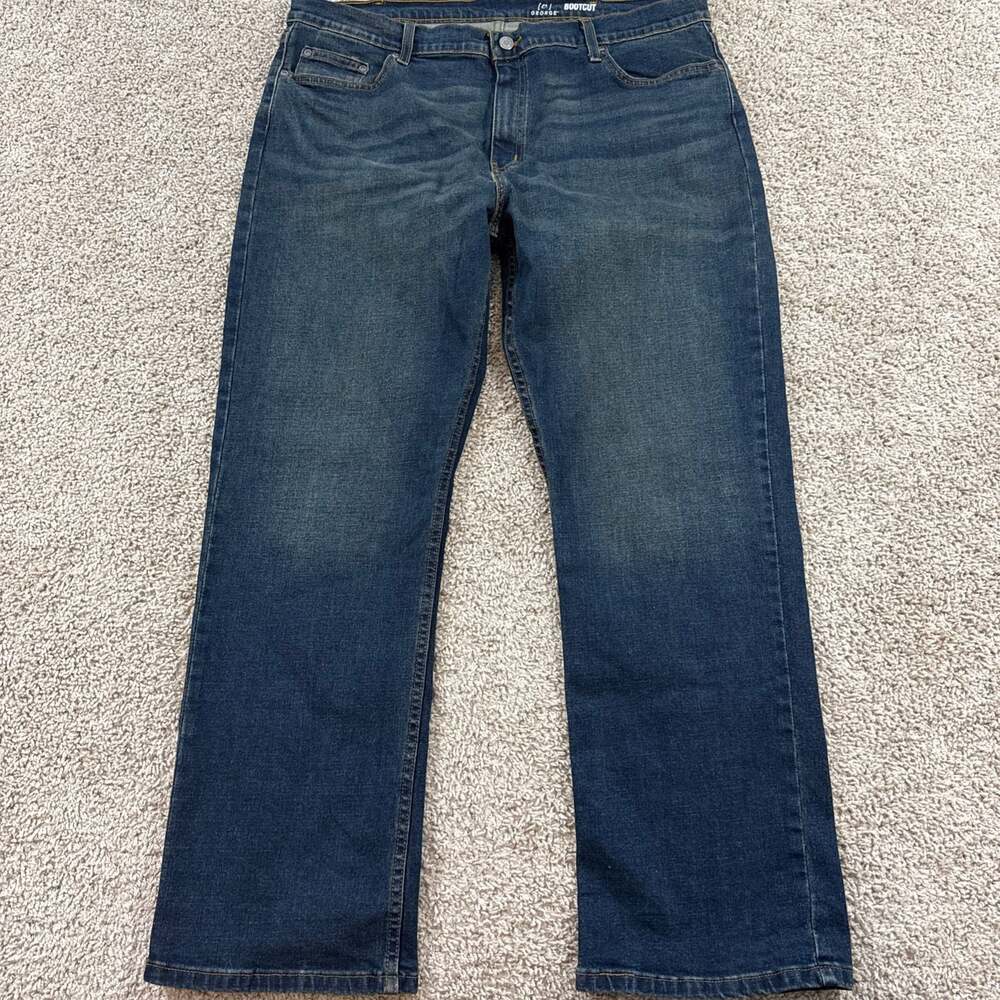 George Bootcut Jeans Mens 38x30 Dark Wash Stretch Denim Work Casual‎ EUC